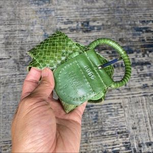 NWOT Vtg Genuine Green woven Leather Sz Sm